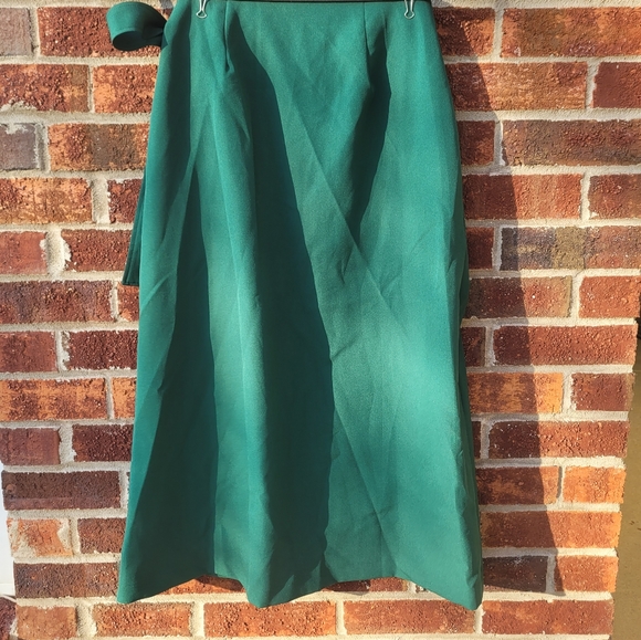 NWT Emerald-green Asos Wrap Skirt - Picture 3 of 4